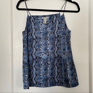 Spaghetti strap snakeskin pattern blouse